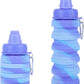Collapsible Water Bottle for Adults, Boys, Students, Kids, Reusable Silicone Foldable Water Bottles for Travel Camping Hiking, Portable Sports Water Bottle, Purple & Blue