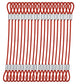 1/8"(3mm) Wire Diam Stainless Steel Cable Eyelets Loops Short Rope Lanyard Safety Tether Chain Lock with Vinyl Coated Cover, 15Pcs 8" Long Red (15 Count)