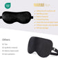 ZIMASILK Adjustable 100% 22 Momme Mulberry Silk Sleep Mask for Sleeping, Filled with Premium Mulberry Silk, Softest & Breathable Blackout Eye Sleeping Mask (Black)
