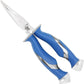 CUDA 8.5" Bent Needle Nose Pliers | Durable Steel Titanium Bonded Fishing Wire, Mono & Fluorocarbon Cutter with Non-slip Cuda Grips | For Saltwater & Freshwater Use