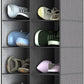 coastal rose Hanging Shoe Organizer for Closet, 20 Sections Hanging Closet Organizer and Storage Shelves, Space Saving Shoe Rack for Closet, Grey, 12''W×12''Dx 50''H