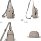 7L Sling Bag for Women Men Leather Small Sling Backpack Daypack Anti Theft Fanny Pack Crossbody Purse Travel