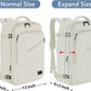 MATEIN Large Travel Backpack Women, Lightweight Carry on Backpack & Hidden Shoulder Straps, Waterproof Anti-Theft Daypack for Flight, Expandable Hiking Weekend Daypack, Travelling Gifts, Beige