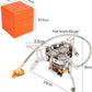 Windproof Camping Stove, Portable Camping Stove with Piezo Ignition, Collapsible Design with Carrying Casefor Outdoor Hiking, Backpacking, Picnic & Emergency Cooking (9900W)