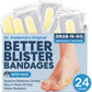 Dr. Frederick's Original Better Blister Bandages - 24 ct - Healing Blister Pads - Grab-N-Go - Water Resistant - 40% More Cushioning - Hydrocolloid - Feet, Toe, & Heel Blister Prevention - Spot Pack