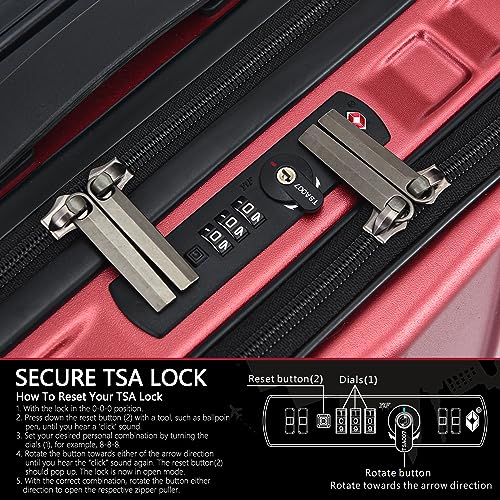 16" Carry on Luggage with 2 Laptop Compartments