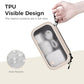 pack all Clear Electronic Organizer, TPU Cable Organizer Bag, Compact Cord Travel Organizer for Cables, Chargers, Phones, USB cords, SD Cards (Beige)