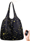 Nanobag Ultra-Lightweight Heavy Duty Foldable Tote for Women & Men, Reusable Grocery & Travel Bag, Packable Collapsible Compact Market Essential (XL Stars)