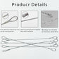 10 Pack Luggage Lock Safety Cable, Stainless Steel Cable with Loops, Stainless Steel Safety Cable, Safety Cable Lock, Braided Steel Coated Safety Cable Luggage Lock 2mm Thickness 12 inch Length