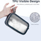 pack all Clear Electronic Organizer, TPU Cable Organizer Bag, Compact Cord Travel Organizer for Cables, Chargers, Phones, USB cords, SD Cards (Dark Blue)