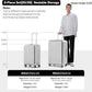 mixi 2-Piece Luggage Sets with Cup Phone Holder and Charger Hard Shell Suitcases with Spinner Wheels, 20+26 Smoke White