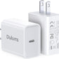 30W USB C Charger, 2 Pack Wall Fast Charger Block Power Adapter Charging Cube Compatible with iPhone 16/Pro/Pro Max/Plus/15/14/13/12, iPad Air, AirPods 4/3/2/Pro, Apple Watch 10/Ultra 2, Galaxy - Roamly