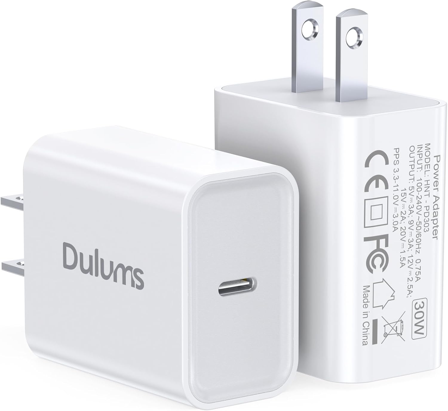 30W USB C Charger, 2 Pack Wall Fast Charger Block Power Adapter Charging Cube Compatible with iPhone 16/Pro/Pro Max/Plus/15/14/13/12, iPad Air, AirPods 4/3/2/Pro, Apple Watch 10/Ultra 2, Galaxy - Roamly
