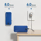 Portable Phone Charger, 20000mAh 22.5W USB C Fast Charging Power Bank with Built-in Cables & Wall Plug, External Battery Pack with LED Display, Ultimate Travel Essential for iPhone, iPad, Samsung Navy