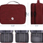 ORIENT FAMULAY Travel Electronics Organizer, Waterproof Cable Organizer Bag for Electronic Accessories Double Layer Large Shockproof Cable Storage Bag for Cord, Power Bank, Tablet(Up to iPad 11 inch) - Wine Red