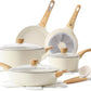 SENSARTE Ceramic Cookware Set, Pots and Pans Set Non stick, 14-Piece Induction Cookware, Non toxic Healthy Non Stick Kitchen Cooking Set, with Frying Pans Set, PFAS PTFE PFOA PFOS Free