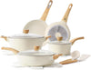 SENSARTE Ceramic Cookware Set, Pots and Pans Set Non stick, 14-Piece Induction Cookware, Non toxic Healthy Non Stick Kitchen Cooking Set, with Frying Pans Set, PFAS PTFE PFOA PFOS Free