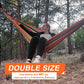 Portable Hammock Single & Double Hammocks with Carrying Bag and 2 Tree Straps for Camping Travel Beach Outdoor 660lbs Capacity
