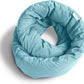 Huzi Infinity Pillow - Travel Neck Pillow - Versatile Soft 360 Support Scarf - Machine Washable - Home Travel Flight Road Trips Airplane Sleeping (Airy Blue)