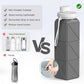 Collapsible Water Bottles Flexible Bpa Free Silicone Reusable Foldable Water Bottle,Durable Lightweight Leak-Proof Compact Water Bottles For Travel Hiking Yoga Running Outdoor Sports
