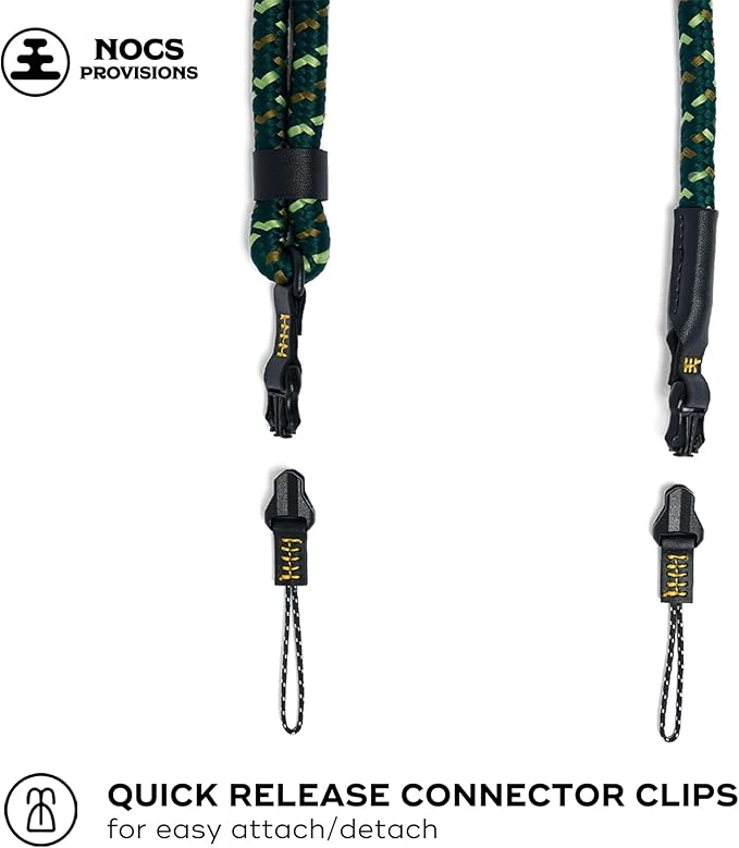 Nocs Provisions NocLoc Approach Neck Strap for Binocular/Camera Carry Accessory for Active Hiking & Sightseeing - Backwoods Green