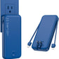 Portable Charger with Built in Cable and AC Wall Plug, USB C Power Bank 12000mAh 22.5W Super Fast Charging, Lightweight Portable Phone Charger Travel Battery Pack for iPhone, Samsung, Tablets (Navy)
