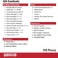 Pac-Kit Watertight Explorer 3 First Aid Kit for Hiking, Camping and Outdoor Activities, 103 Pieces