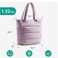 BAGSMART Tote Bag for Women, Lightweight Puffy Tote Bag with Compartments Shoulder Bag Handbag for Travel, Work, Gym,