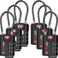 TSA Approved Cable Luggage Locks, 6 Pack, Easy Read Dials with Alloy Body