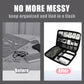 Travel Cable Organizer Pouch Electronic Accessories,Travel Essentials,Cord Organizer Storage Bag For Cord, Charger, Phone, Earphone,SD Card,Black