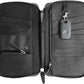 Leather Passport Holder for Family - RFID Blocking Travel Wallet for 6 Passports, Cards, Cash & More - Genuine Top Grain Leather Document Organizer with Wrist Strap, Key Ring & YKK Zipper - Midnight