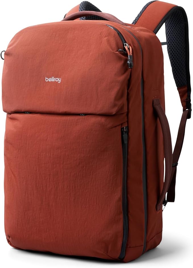 Bellroy Lite Travel Pack 30L (carry-on backpack, travel pack with laptop pocket, interior packing cells and tuck-away straps) - Clay
