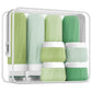 Travel Bottles for Toiletries, Travel Size Toiletries 10 Pack, Tsa Approved Travel Size Containers 3oz, with Travel Essentials Clear Bag, Leak Proof Silicone Squeezable Creams Jars