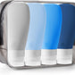 INSFIT Portable Travel Bottles, TSA Approved Leak Proof Containers for Toiletries, BPA Free Refillable Accessories for Shampoo, Body Wash, Liquids (4 Pack)