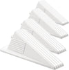 Frienda 4 Pcs Jumbo Door Stoppers Heavy Duty Door Stopper Tall up to 2inch Tall Wedge TPR Large Wedge Stackable Big Rubber Doorstop for Hotel Carpet Hardwood Concrete and Tile (White)