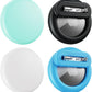 Compatible for Air Tags-4 Pack Apple Kids Hidden,for Kid, Elderly, Luggage, Clothing (Black Sky Blue White Mint Green)