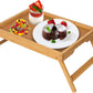 Artmeer Bed Tray Table with Folding Legs,Bamboo Breakfast in Bed for TV Table, Laptop Computer Tray,Eating,Snack Tray(Bamboo)