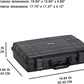 MEIJIA Portable Waterproof Protective Case,Hard Camera Case,Customized Fit Foam Inserted, Elegant Black,Fit for Camera, Equipments, Lens,Drones(Black)