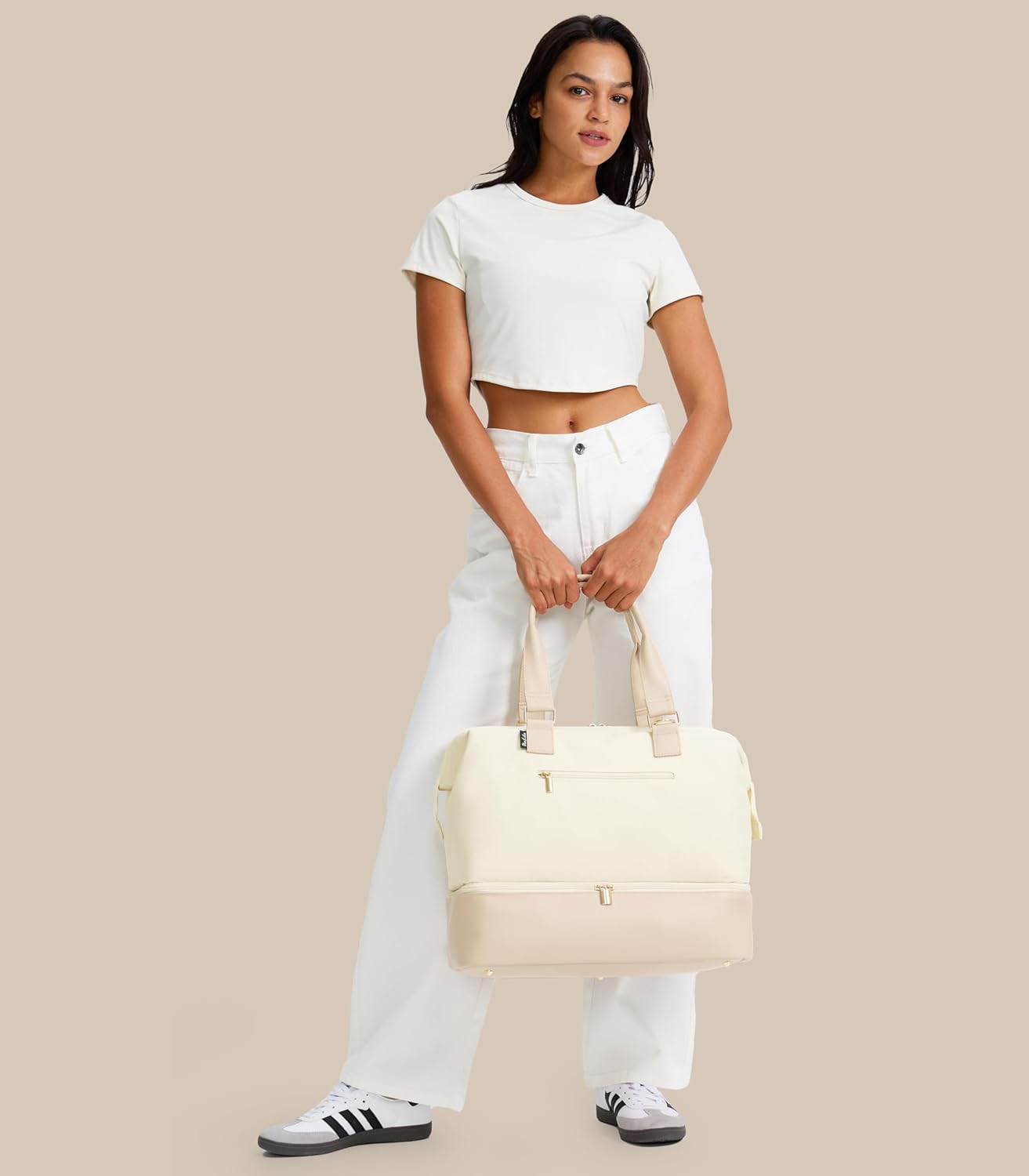 Weekender Bags for Women, Large Travel Duffel Bag with Shoes Compartment, Carry On Overnight Tote Bags with Toiletry Bags, Hospital Bags for Labor and Delivery - Roamly