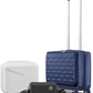 3 Piece Luggage Set 16 Inch Carry On with Front Opening, Expandable PC Hardshell Suitcase with 14" Cosmetic Case & Handbag, Lightweight Underseat Rolling Luggage with TSA Lock & PVC Cover