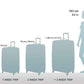 Samsonite Omni PC Hardside Expandable Luggage with Spinner Wheels, Caribbean Blue, Checked-Large 28-Inch