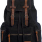 AUGUR High Capacity Canvas Vintage Backpack - for School Travel 12-15.6" Laptop Backapcks for Men Casual Daypacks Rucksack (L-Black)