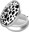 Pill Box, 3 Compartment Portable Travel Medicine Box with Mirror, Compact and Cute, Fits in Purse and Pocket, Medicine and Vitamin Organizer (Cow)