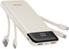 charmast Portable Charger with Built in Cables, Power Bank with Cords Wires, Slim 10000mAh Travel Battery Pack 6 Outputs 3 Inputs 3A Fast Charging for Samsung Google Pixel LG Moto iPhone iPad