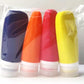 Travel Bottles for Toiletries, TSA Approved 3oz Leak Proof Silicone Soft Refillable Squeeze Travel Size Containers BPA Free for Cleansers, Lotions, Shampoo, Conditioner (red,yellow,blue,orange)