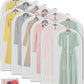 Clear Garment Bags Hanging Clothes Bags (Set of 12) for Closet Storage Plastic Bag with Zipper for Suit, Sweaters Travel Laundry Wardrobe Closet Garment Dust Cover Bags - 24'' x 48''/12 Pack
