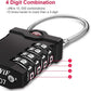 ZHEGE TSA Approved Locks for Luggage, Cable Locks with White Number, 4 Digit Combination Locks with Inspection Indicator for Suitcase, Backpack, Baggage, Code Padlocks for Locker (2 Pack, Black)