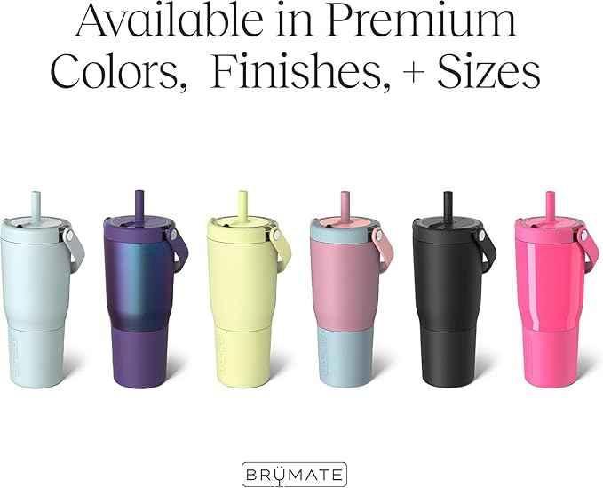 BrüMate Resa 35oz 100% Leakproof Travel Tumbler with Handle & Straw | Flexible SoftSip Straw | Silicone Sleeve for Durability | Stainless Steel | Cup Holder & Travel Friendly Water Bottle | (Cedar)
