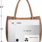 KKXIU Tote Bag for Women Vegan Leather Shoulder Purse Large Capacity Travel Bag