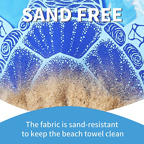 Microfiber Beach Towel Oversized 71x32 Multiple with Bag 4 Pack Bulk (4 Count)